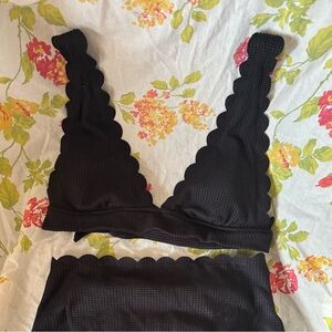 Aerie Scalloped Edge Triangle Bikini Top